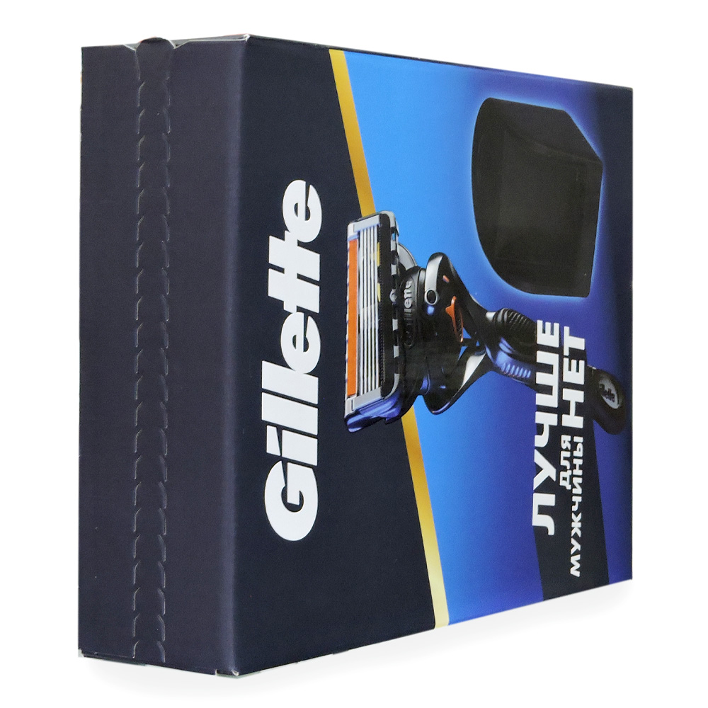 Gillette Fusion набор с подставкой для станка и запасных кассет